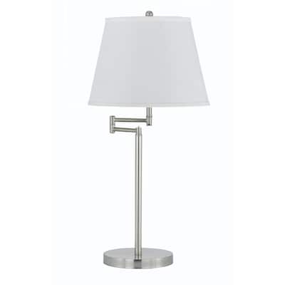 Andros Off-white Shade and Steel Base 150-watt 3-way Table Lamp