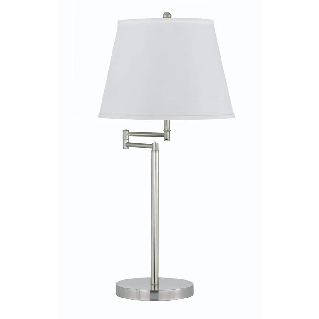 Andros Off-white Shade and Steel Base 150-watt 3-way Table Lamp