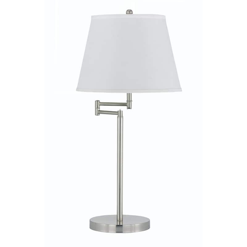 Andros Off-white Shade and Steel Base 150-watt 3-way Table Lamp