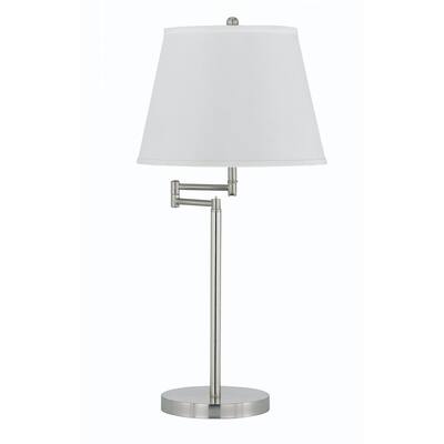 Andros Off-white Shade and Steel Base 150-watt 3-way Table Lamp