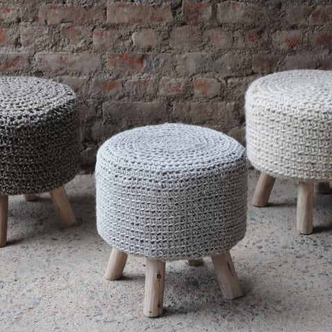 Montana Handcrafted Ottoman Stool by Christopher Knight Home