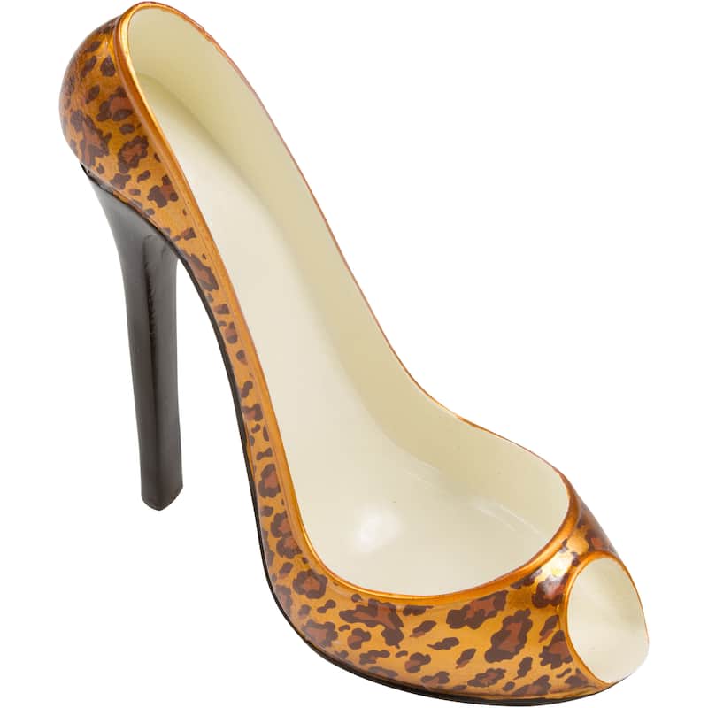 Trademark Innovations KitchInspirations Leopard-print 1-bottle High Heel Wine Bottle Holder Wine Rack