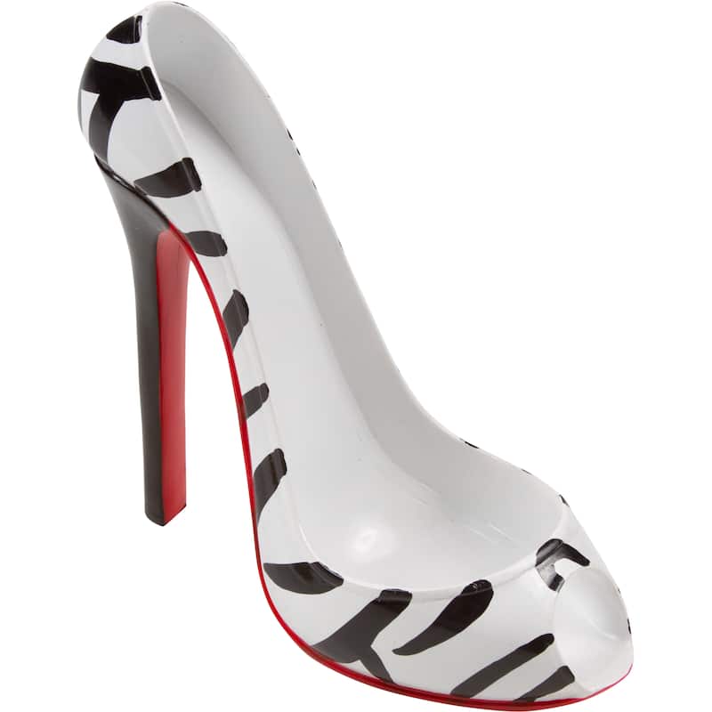 Trademark Innovations KitchInspirations Zebra Print High Heel Wine Bottle Holder Wine Rack