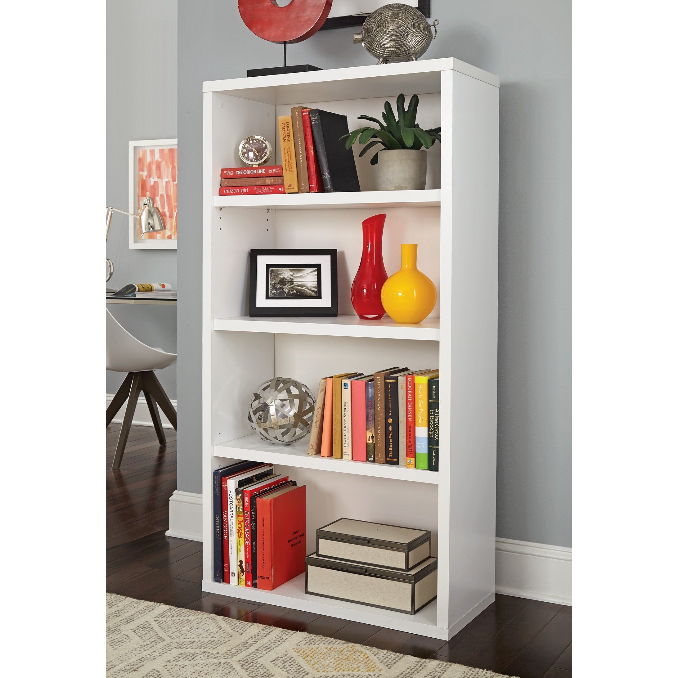 ClosetMaid Premium White 4shelf Adjustable Bookcase White eBay