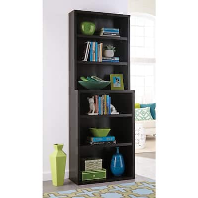 ClosetMaid Premium Black Walnut 6-shelf Hutch Bookcase