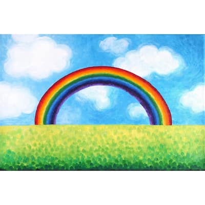 Marmont Hill - 'Bright Rainbow' by Nicola Joyner Painting Print on Wrapped Canvas - Multi-Color