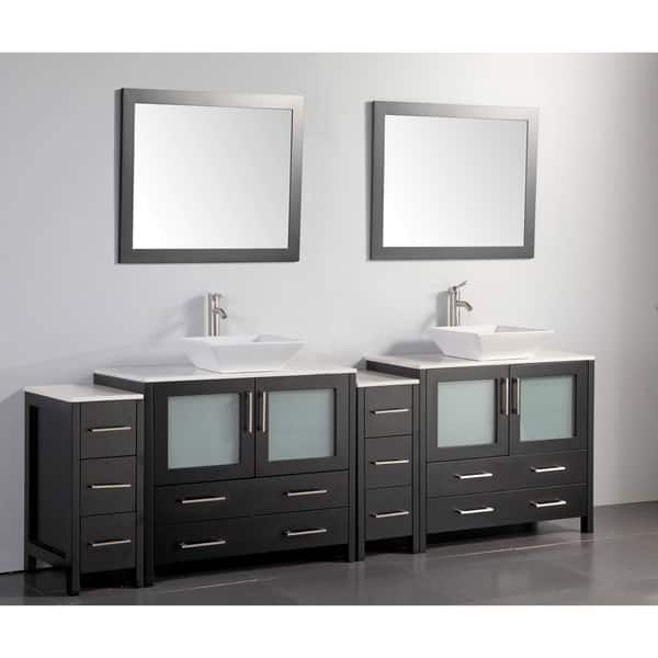 Vanity Art 96 Inch Double Sink Bathroom Set 10 Drawers Vanity Art 96 Inch Double Sink
