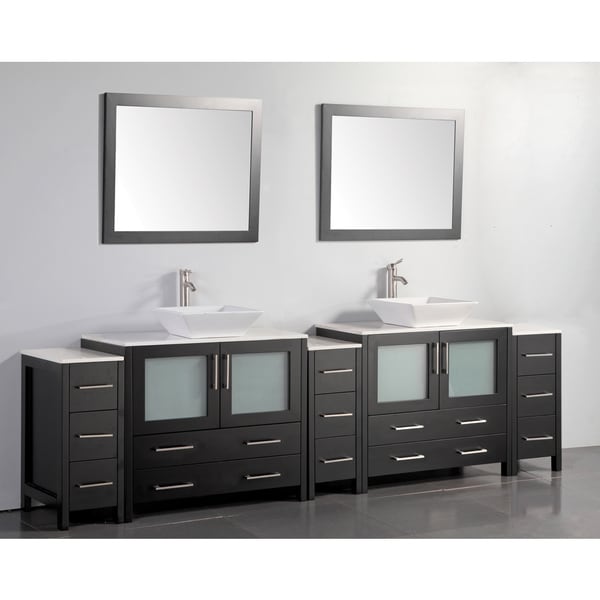 Shop Vanity Art 108-inch Double Quartz Sink Bathroom Vanity Set 13 ...