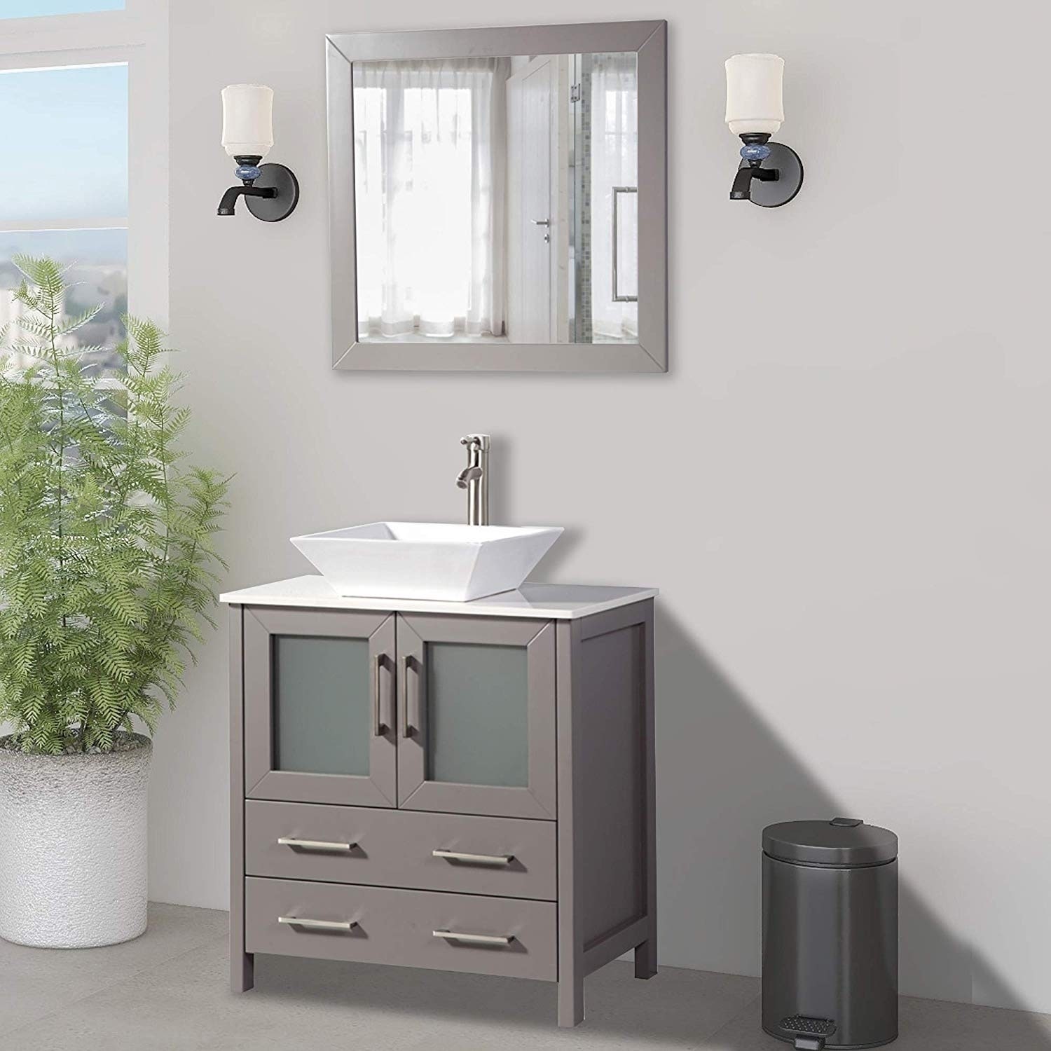 Vanity Art 30 Inch Single Quartz Sink Bathroom Vanity Set 2 Ebay 0872