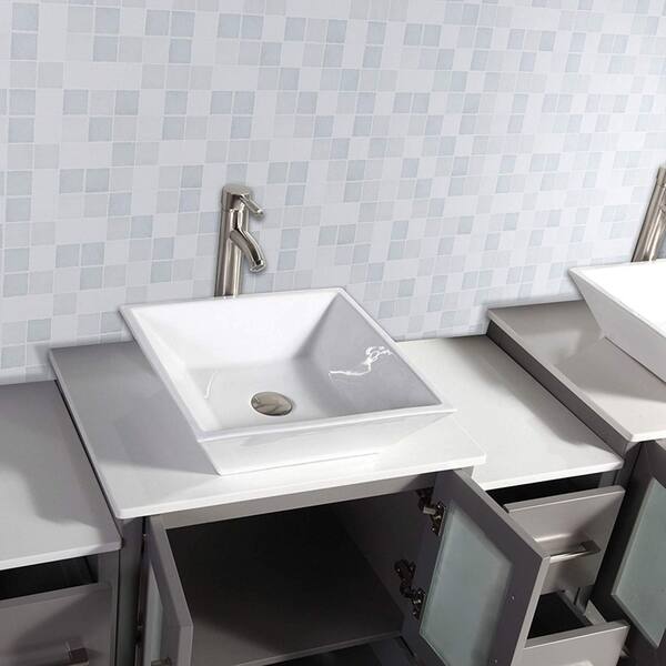 Shop Vanity Art 72 Double Sink Bathroom Vanity Set Ceramic Vessel Sink Solid Wood Storage Cabinet With Quartz Top Free Mirror On Sale Overstock 13681642