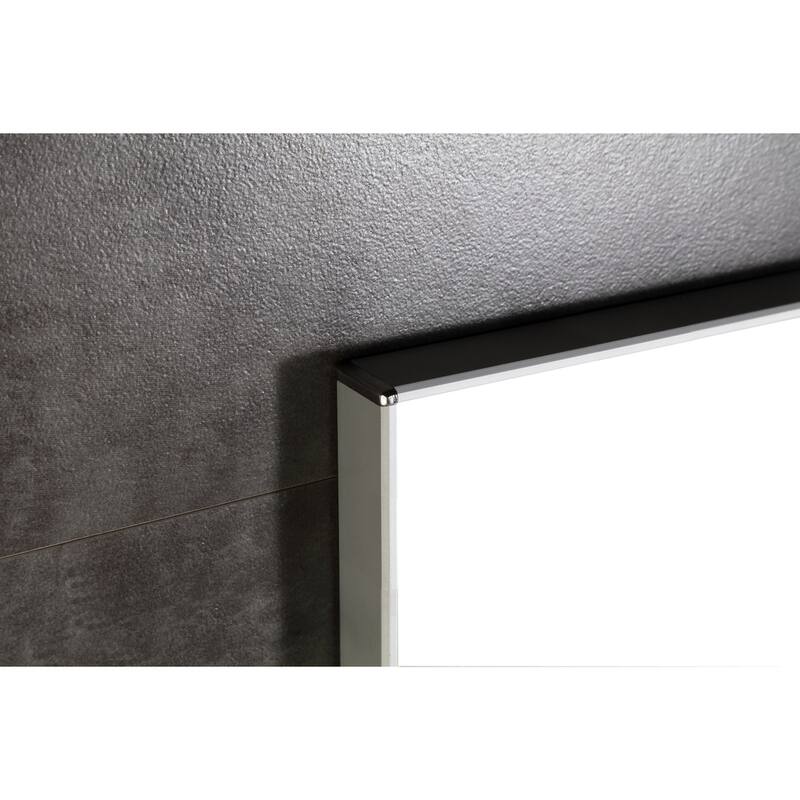 Fine Fixtures Compacto Black Walnut Wall Mount Single Bathroom Vanity with Vitreous China Sink and Mirror