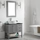 preview thumbnail 4 of 3, Modena 36-inch Vanity in Grey with Glass Countertop