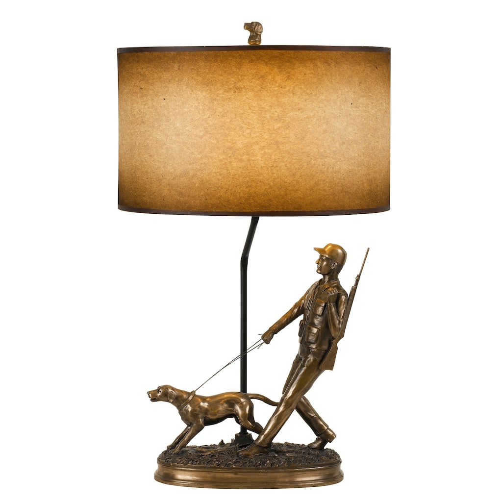 Hunter Bronze Resin 150-watt Table Lamp