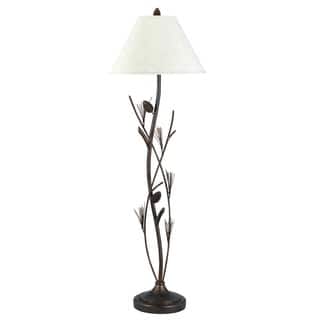 White/Grey Iron Pine Twig Floor Lamp