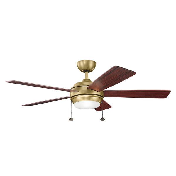 Shop Kichler Lighting Starkk Collection 52 Inch Natural Brass