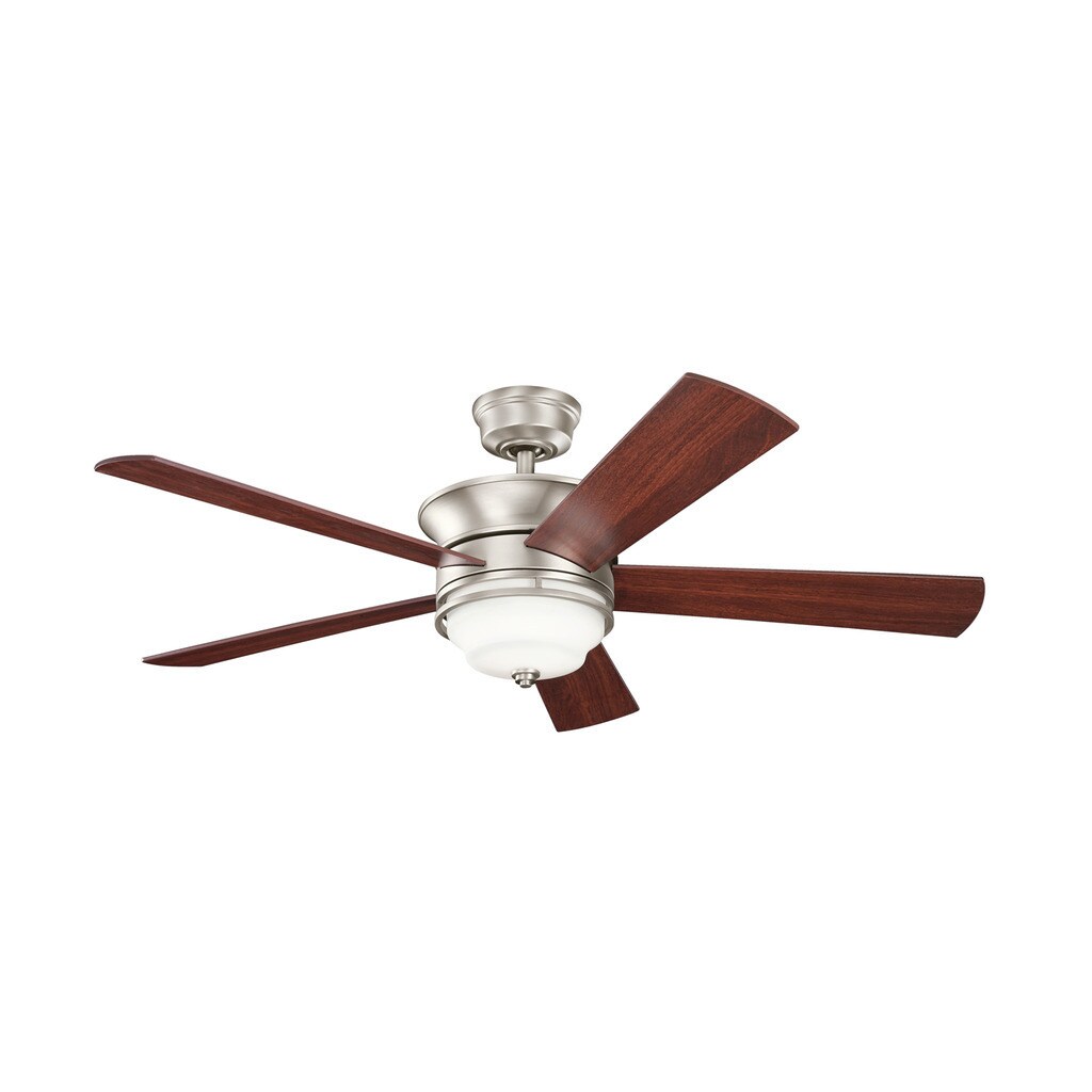 Kichler Lighting Hendrik Collection 52 Inch Brushed Nickel Ceiling Fan W Light