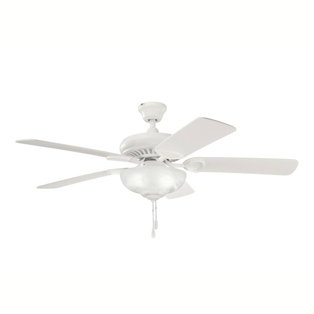 Kichler Lighting Suter Place Select Collection 52-inch Satin Natural White Ceiling Fan w/Light