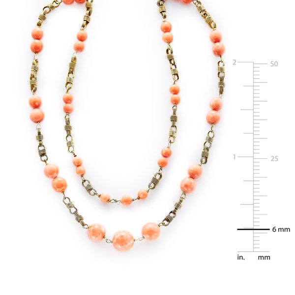 coral gold necklace