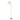Off-white and Antique-brass-finished Metal 150-watt 3-way Floor Lamp with Swing Arm
