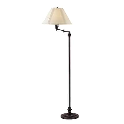 Bronze Metal 150-watt 3-way Swing Arm Floor Lamp