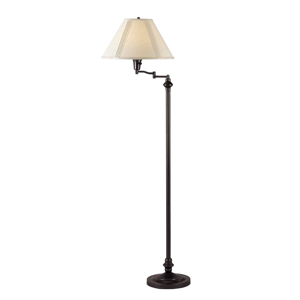 Bronze Metal 150-watt 3-way Swing Arm Floor Lamp