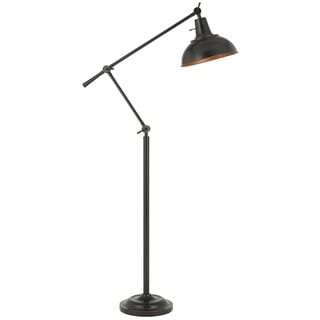 Eupen 100-watt Metal Adjustable Floor Lamp with Metal Shade in Bronze Finish