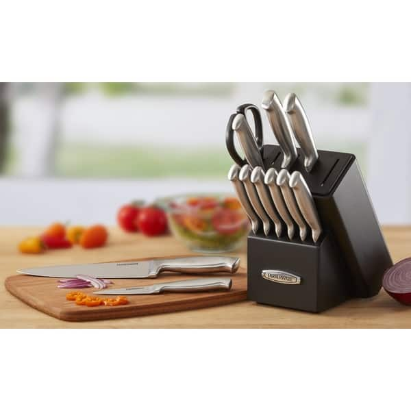 Farberware Edgekeeper Professional 15-Piece Forged Triple Riveted Knife Block Set