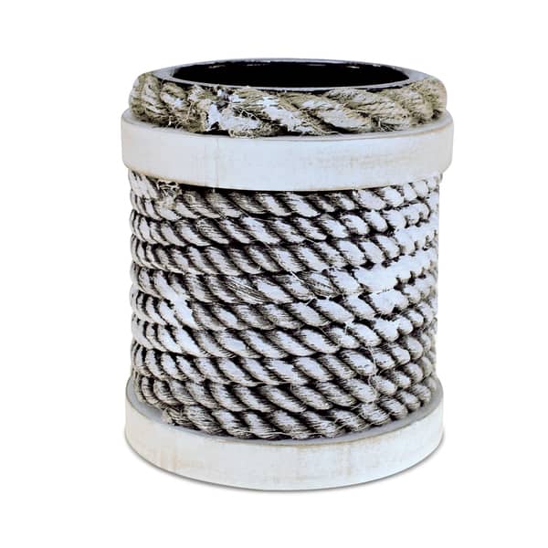 Puzzled Dream Wood Rope Handcrafted Nautical Candle Holder Decor Overstock 13685129