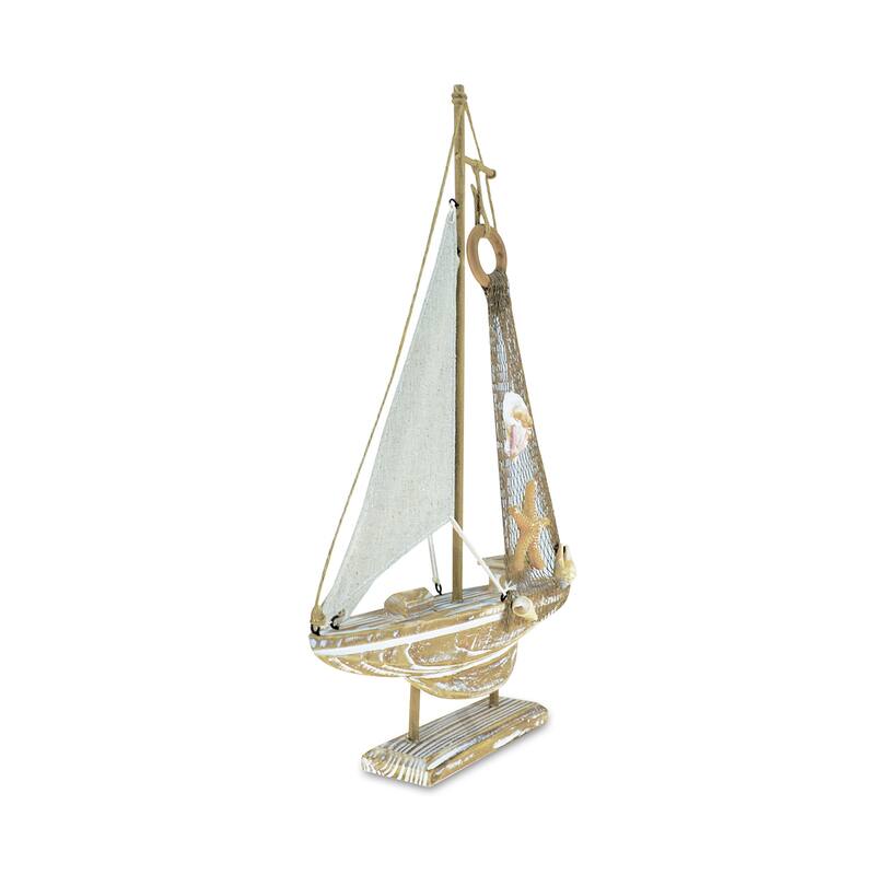 Puzzled Nautical Decor Baja Haven Handcrafted Wooden Sailboat