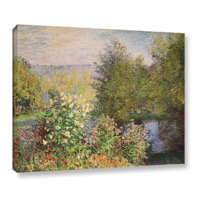 Bridgeman Claude Monet's 'A Corner of The Garden at Montgeron, 1876' Gallery Wrapped Canvas