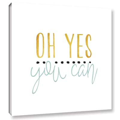 Alli Rogosich's 'Yes You Can Green' Gallery Wrapped Canvas - Multi