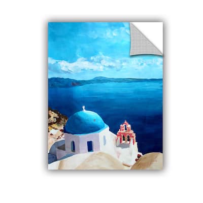 ArtAppealz Marcus/Martina Bleichner's 'Oia Santorini with Blue Sky' Removable Wall Art Mural