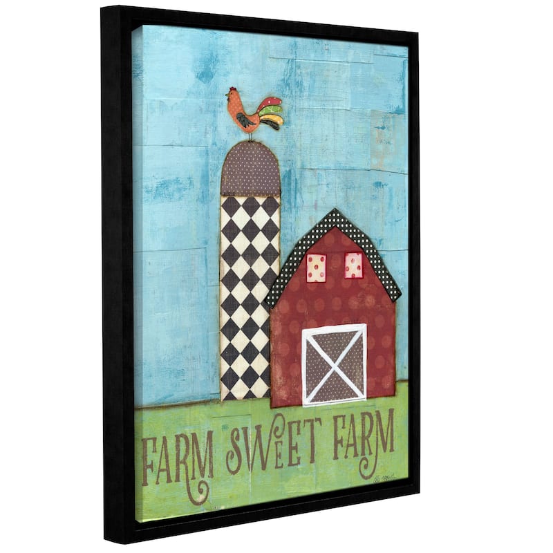 Alli Rogosich's 'Farm Sweet Farm' Gallery Wrapped Floater-framed Canvas - multi