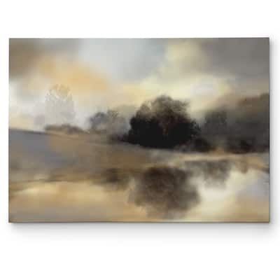 Nan 'Misty Pond' Gallery Wrapped Canvas Wall Art