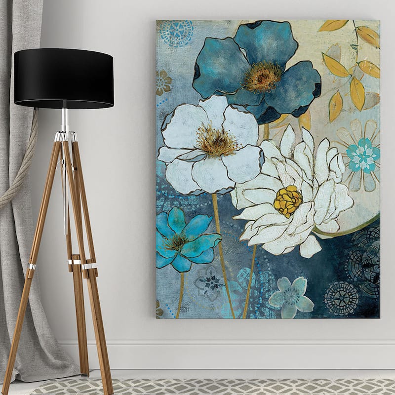 Wexford Home 'Blue Denim GardenII' Multicolored Canvas Wall Art