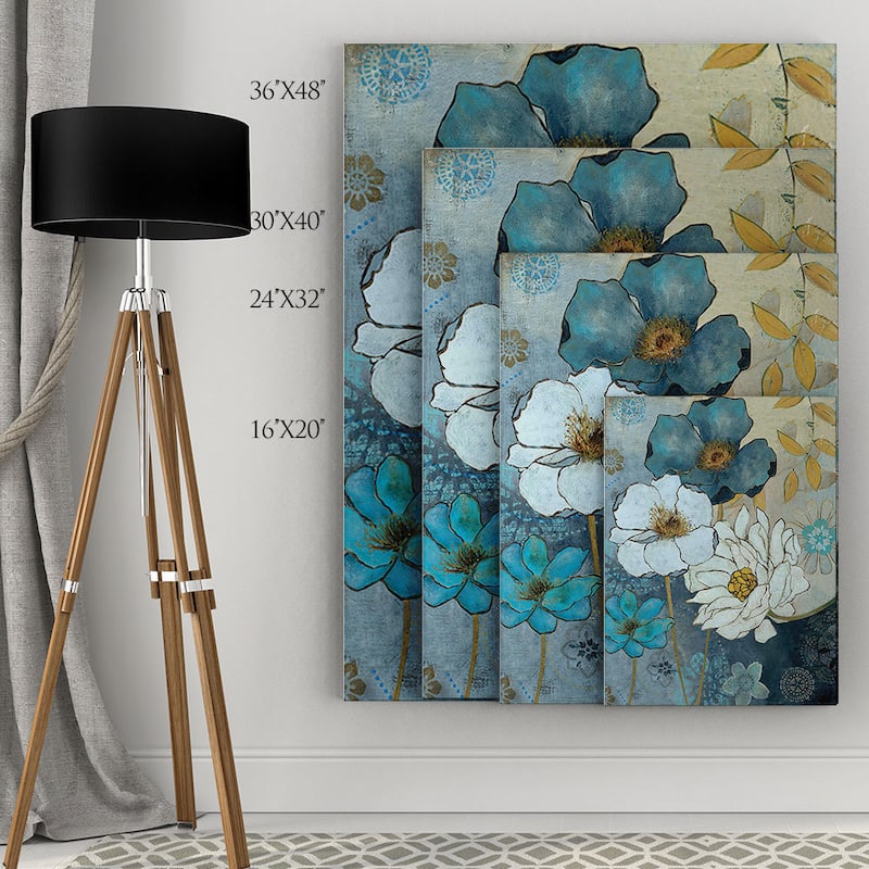 Wexford Home 'Blue Denim GardenII' Multicolored Canvas Wall Art