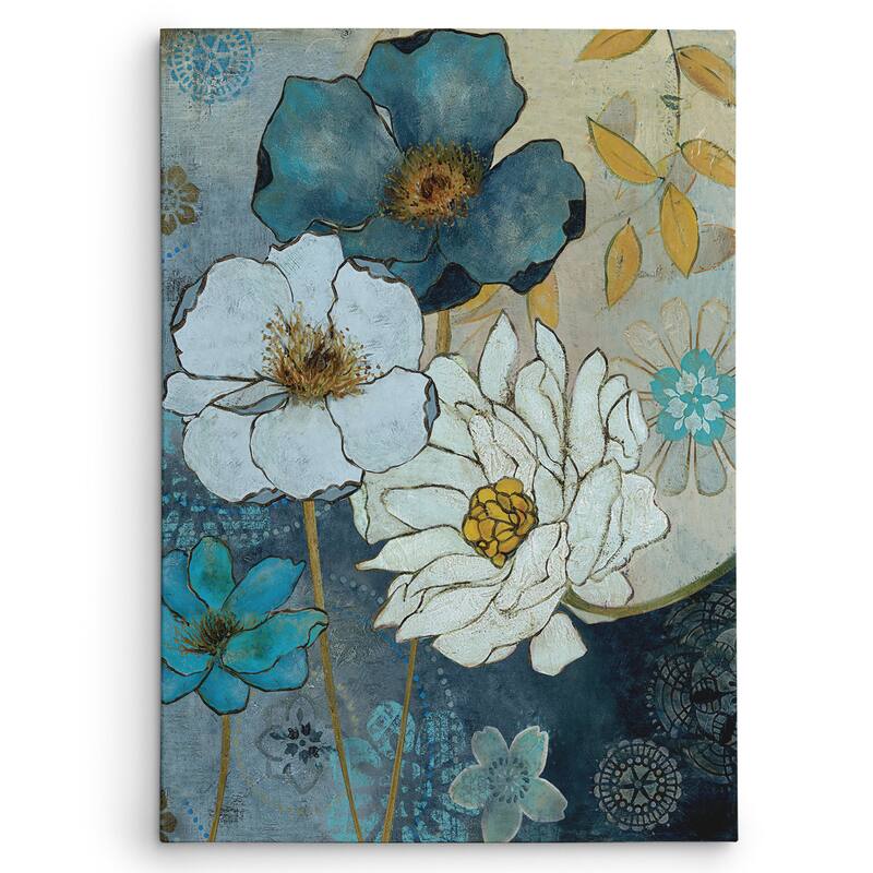 Wexford Home 'Blue Denim GardenII' Multicolored Canvas Wall Art