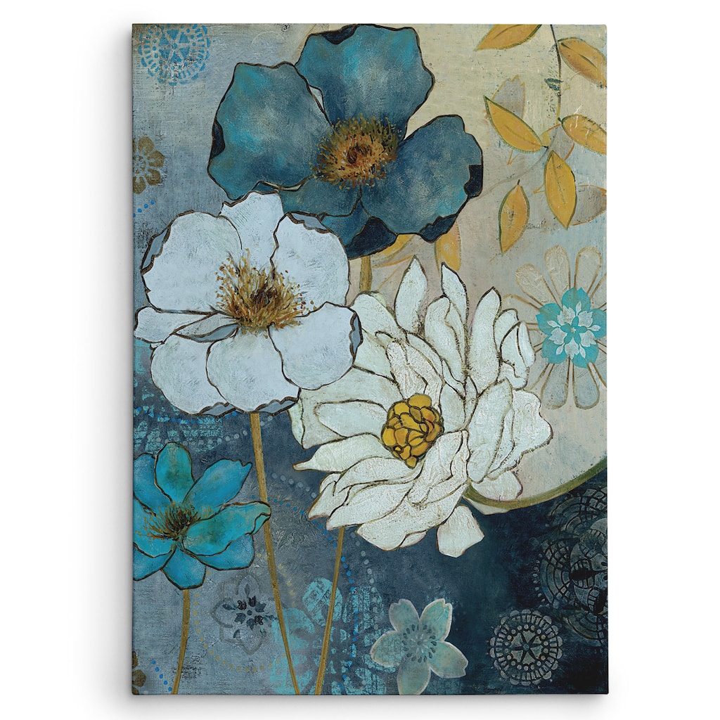 Wexford Home 'Blue Denim GardenII' Multicolored Canvas Wall Art