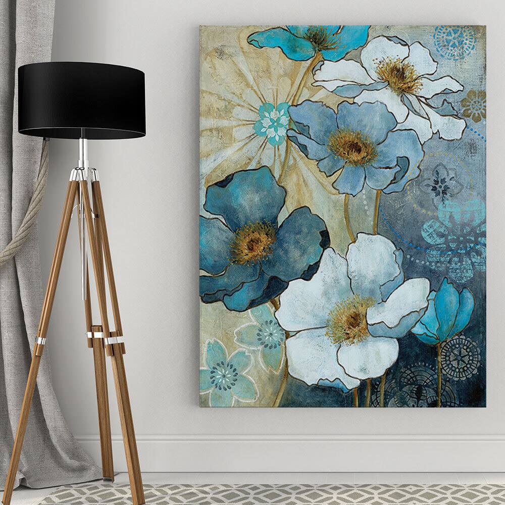 Wexford Home Carol Robinson 'Blue Denim Garden I' Canvas Wall Art