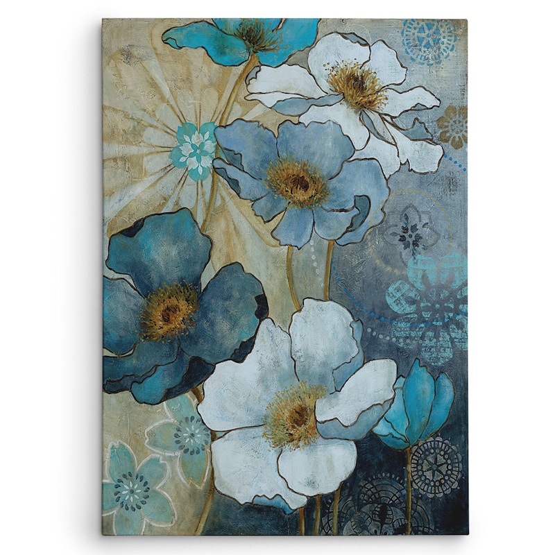 Wexford Home Carol Robinson 'Blue Denim Garden I' Canvas Wall Art