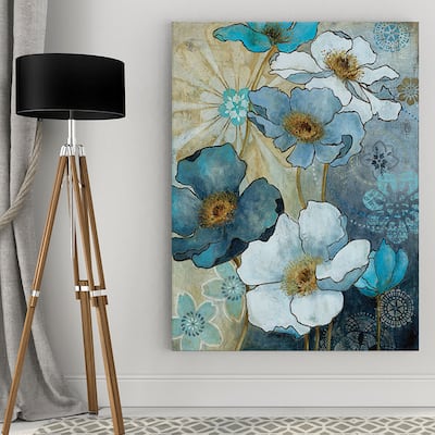 Wexford Home Carol Robinson 'Blue Denim Garden I' Canvas Wall Art