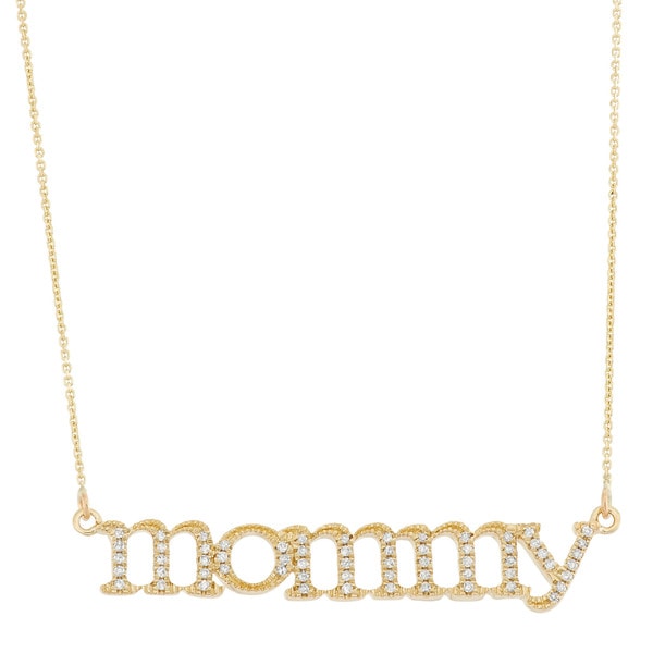 14k gold mom necklace