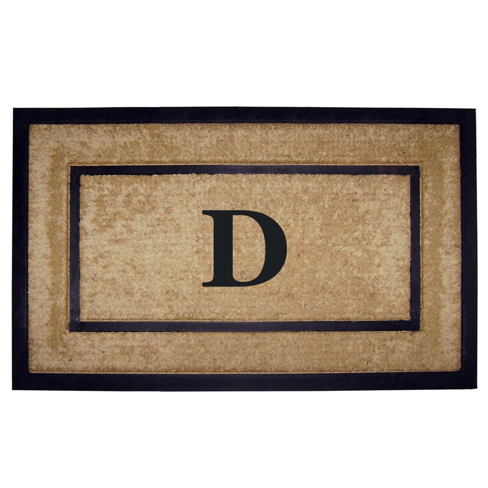 Monogrammed Coir Rubber Frame 22 Inch X 36 Inch Door Mat