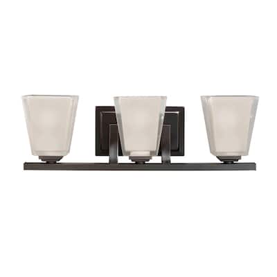 Kichler Lighting Urban Ice Collection 3-light Olde Bronze Bath/Vanity Light