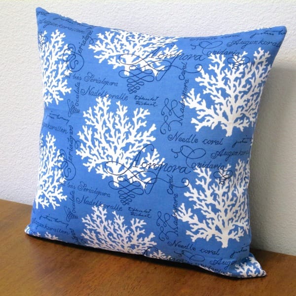 Shop Artisan Pillows Sea Reef Blue Turquoise Polyester 18 Inch