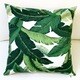 preview thumbnail 3 of 1, Artisan Pillows 18-inch Indoor/Outdoor Island Hopping Emerald Tropical Palm Leaf Pillow Cover (Set of 2)