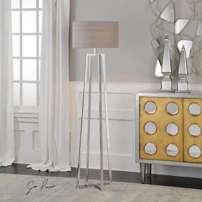 Uttermost Keokee Polished Nickel Floor Lamp