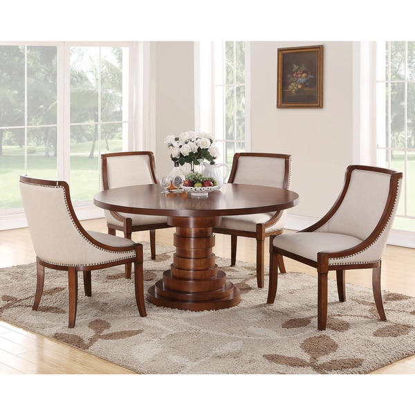 Abbyson Brompton Round 5 Piece Dining Set Free Shipping Today Abbyson Brompton Round 5 Piece Dining Set