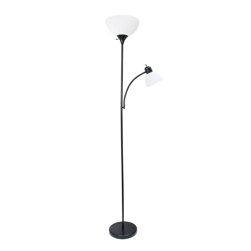 Porch & Den Brumback Floor Lamp with Reading Light - Black