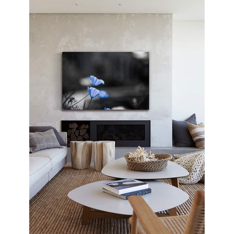 Marmont Hill - 'Periwinkle Grace' by Morgan J Hartley Painting Print on Wrapped Canvas - Multi-Color